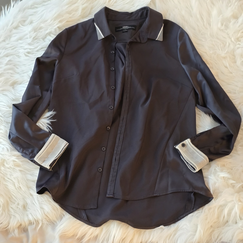 Women's Button Down Shirt - Dark Gray